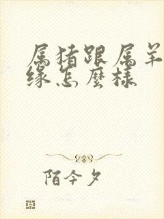 属猪跟属羊的姻缘怎么样