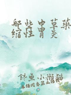 哪些中草药治萎缩性胃炎