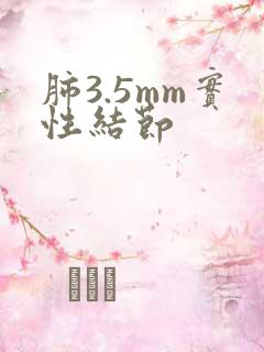 肺3.5mm实性结节