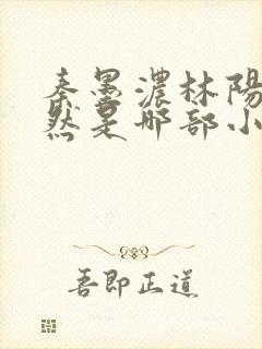 秦墨浓林阳秦嫣然是哪部小说