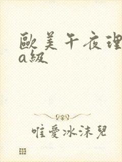 欧美午夜理论片a级