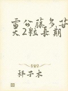 雷公藤多苷片一天2粒长期