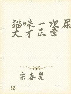 猫咪一次尿团多大才正常