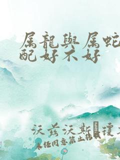 属龙与属蛇的婚配好不好