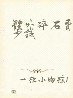 体外碎石费用多少钱