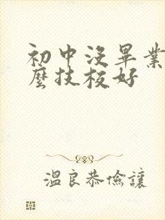 初中没毕业读什么技校好