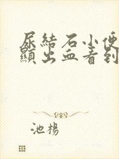 尿结石小便有明显出血看到血块什么治