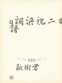 g调梁祝二胡简谱