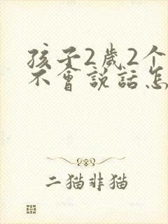 孩子2岁2个月不会说话怎么回事