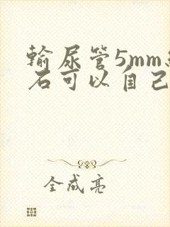 输尿管5mm结石可以自己排吗