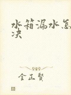 水箱漏水怎么解决