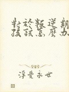 对于叛逆期的男孩该怎么办