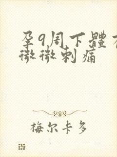 孕9周下体有些微微刺痛