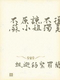 不原谅,不复合,苏小姐独美 txt