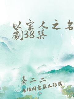 以家人之名电视剧38集