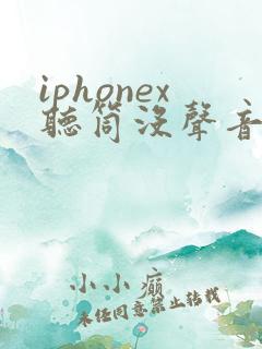 iphonex听筒没声音了