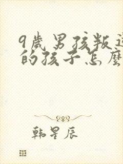 9岁男孩叛逆期的孩子怎么去引导