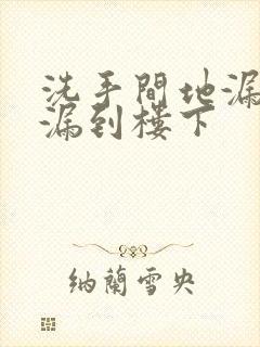 洗手间地漏漏水漏到楼下