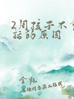 2周孩子不会说话的原因