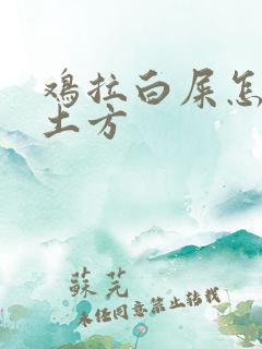 鸡拉白屎怎么治土方