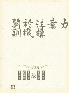 关于注意力的培训机构