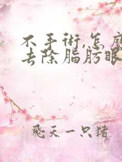 不手术,怎么样去除脂肪眼袋