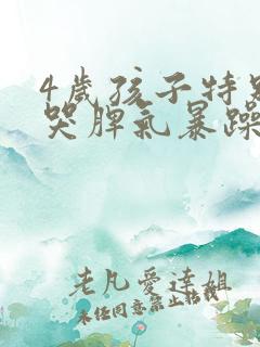 4岁孩子特别爱哭脾气暴躁