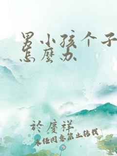 男小孩个子偏矮怎么办