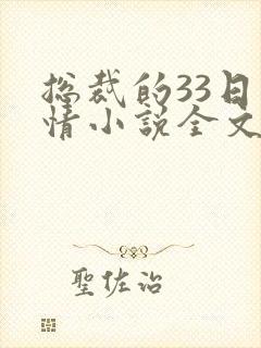 总裁的33日索情小说全文免费