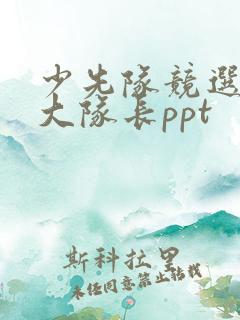 少先队竞选竞选大队长ppt