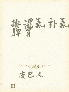 排湿气补气血调脾胃