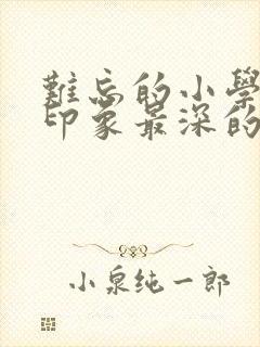 难忘的小学生活印象最深的一件事