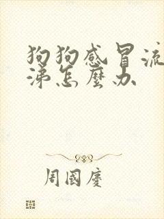 狗狗感冒流浓鼻涕怎么办