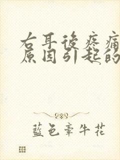 右耳后疼痛什么原因引起的呢