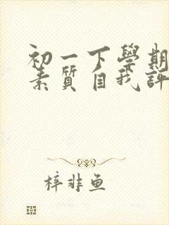 初一下学期综合素质自我评价300字