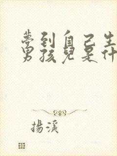 梦到自己生了个男孩儿是什么预兆