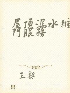 屋顶漏水维修上门服务