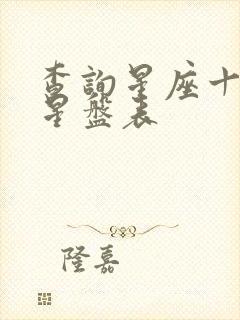 查询星座十二宫星盘表