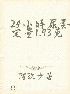 24小时尿蛋白定量1.93克