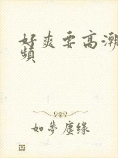 好爽要高潮了视频