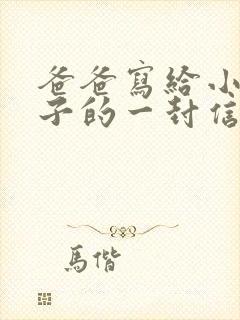 爸爸写给小学儿子的一封信鼓励与期望