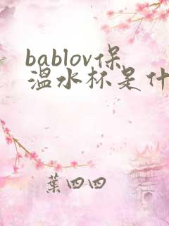 bablov保温水杯是什么品牌
