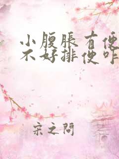 小腹胀有便意但不好排便咋回事