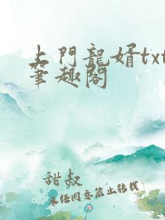 上门龙婿txt笔趣阁