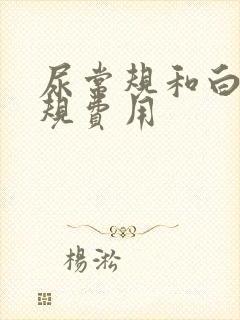 尿常规和白带常规费用