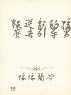 叛逆期的孩子怎么去引导男孩15岁