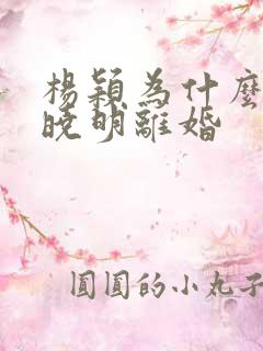 杨颖为什么和黄晓明离婚