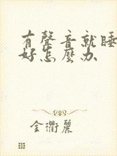 有声音就睡眠不好怎么办