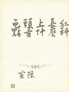 龟头上长红斑红点看什么科