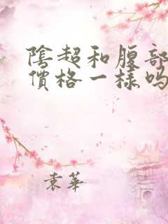 阴超和腹部b超价格一样吗